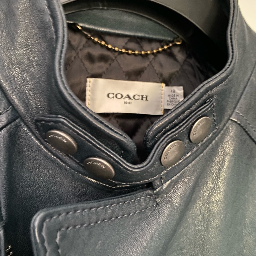 Nice Coach Lamb leather jacket mens